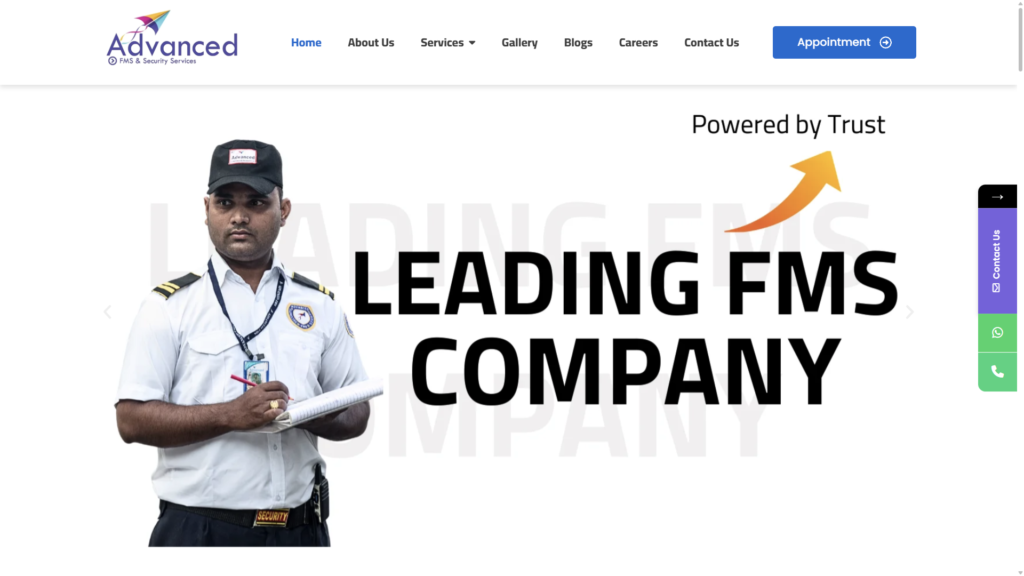 ADVANCE FMS website screenshot