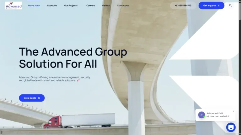 ADVANCED GROUP website screenshot