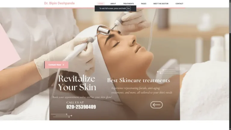 DR B P DESHPANDE website screenshot