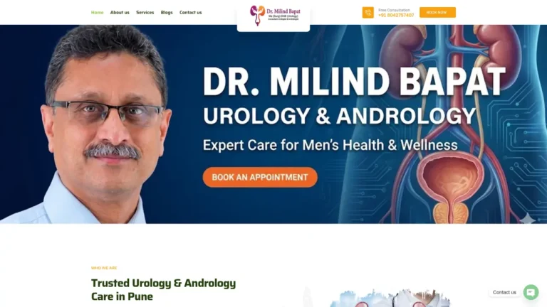 DR MILIND BAPAT website screenshot