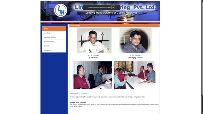 LIMSON ENGINEERING website screenshot