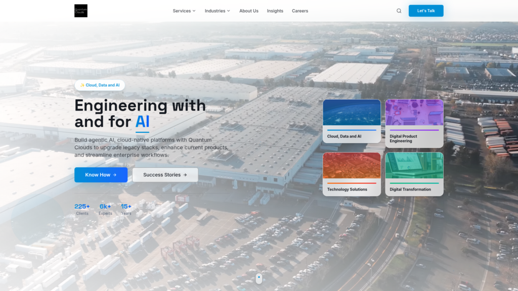 QUANTOM CLOUDS website screenshot