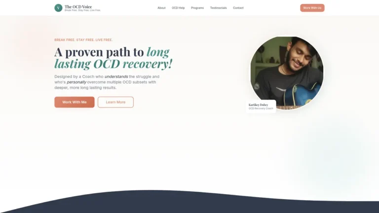 THE OCD VOICE website screenshot