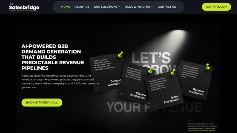 THE SALESBRIDGE website screenshot